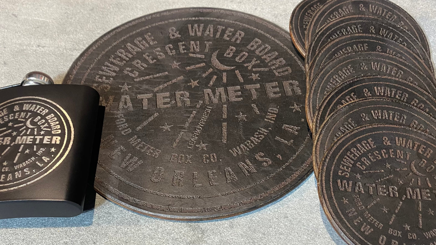Leather Drink Coasters - Set of 4