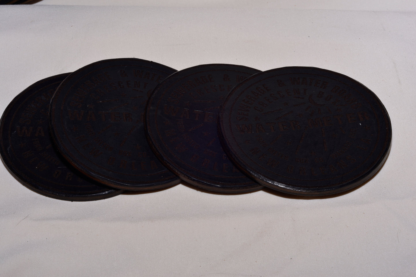 Leather Drink Coasters - Set of 4