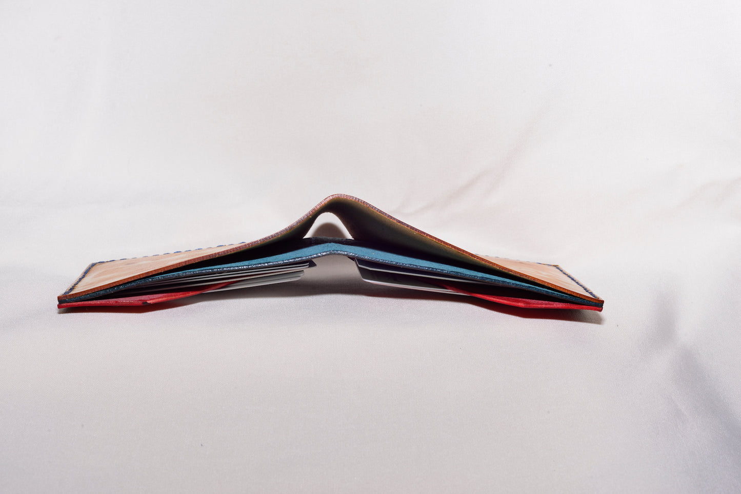 Orange, Blue and Red Bi-fold Wallet
